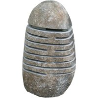 Moderne Naturstein Gartenlaterne mit Schlitzen - Okinawa / 35cm Moderne Naturstein Gartenlaterne mit Schlitzen - Okinawa / 35cm von Gartentraum.de