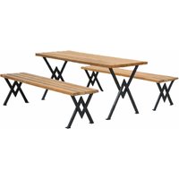 Moderne Sitzgruppe aus Holz und Metall für den Garten - Askild von Gartentraum.de