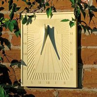 Moderne Wand Sonnenuhr aus Stein - Arkadia / Portland weiß von Gartentraum.de