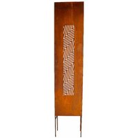 Moderner Garten Sichtschutz und Raumteiler aus Metall im Rostdesign - Sichtschutz Moderno / 140x35cm (HxB) von Gartentraum.de