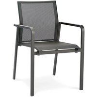 Moderner Garten Stapelstuhl mit Ergotex - Stapelstuhl Spirabilis / Anthrazit von Gartentraum.de