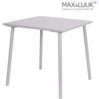 Moderner Gartentisch quadratisch - 80x80cm - Aluminium - Max&Luuk - George Tisch / Pearl Grey von Gartentraum.de