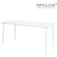 Moderner Gartentisch rechteckig - 160x80cm - Aluminium - Max&Luuk - George Gartentisch / Weiß von Gartentraum.de