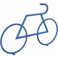 Moderner Seiten-Fahrradständer aus Metall für den Garten und die Stadt - Gulli / Blau von Gartentraum.de