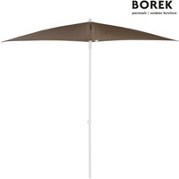 Moderner Sonnenschirm von Borek - höhenverstellbar & kippbar - Stiel 2-teilig - Metall - Parma Sonnenschirm  / Schwarz / rund von Gartentraum.de