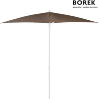 Moderner Sonnenschirm von Borek - höhenverstellbar & kippbar - Stiel 2-teilig - Metall - Parma Sonnenschirm  / Taupe / rechteckig von Gartentraum.de