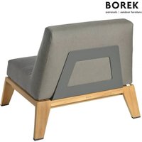 Moderner Teak Loungestuhl mit Rollen - Stuhl Hybrid / Anthrazit / mit Schutzhülle von Gartentraum.de