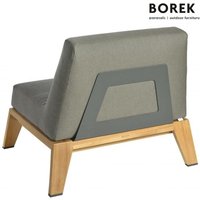 Moderner Teak Loungestuhl mit Rollen - Stuhl Hybrid / Anthrazit / ohne Schutzhülle von Gartentraum.de