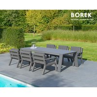 Moderner XXL Garten Tisch aus Alu - Borek - 75x325x116cm - Viking Esstafel / Anthrazit von Gartentraum.de