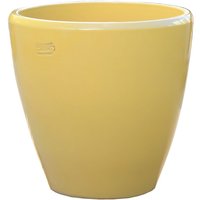 Moderner gelber Blumentopf für draußen - Keramik winterfest - rund - Akaste Giallo / 45x45cm (DmxH) von Gartentraum.de