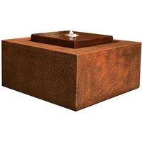 Moderner quadratischer Dekobrunnen Wasserspiel für drinnen & draußen - Quadrangolo / Rostbraun Moderner quadratischer Dekobrunnen Wasserspiel für drinnen & draußen - Quadrangolo / Rostbraun von Gartentraum.de