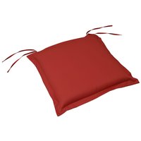 Modernes wetterfestes Sitzkissen für Gartenstühle - 50x50 - Mollis Sitzkissen / Rot von Gartentraum.de