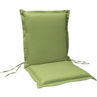 Niedriglehner Sitzauflage für Gartenstühle - wasserabweisend - Mollis Sitzauflage Grün von Gartentraum.de