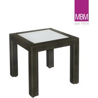Outdoor Beistelltisch von MBM - Alu, Polyrattan & Glas - 50x50cm - Beistelltisch Bellini von Gartentraum.de