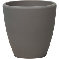 Outdoor Blumentopf in grau - Steinzeug winterfest - rund - Akaste Grigio / 40x40cm (DmxH) von Gartentraum.de