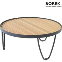 Outdoor Couchtisch von Borek - rund - Edelstahl & Teak Holz - Pesaro Couchtisch von Gartentraum.de