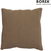 Outdoor Deko Kissen für Gartenmöbel von Borek - Crochette Zierkissen / Sand von Gartentraum.de