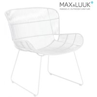 Outdoor Loungesessel aus Stahl & Kunststoff - Max&Luuk - modern - Faye Loungesessel / Weiß von Gartentraum.de