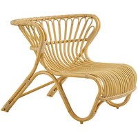 Outdoor-Loungestuhl in hellem Braunton aus Alu-Rattan - Loungesessel Minja / Beige von Gartentraum.de