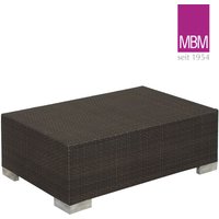 Outdoor Loungetisch dunkelbraun - MBM - Kunststoffgeflecht - Loungetisch Bellini / mit Glasplatte von Gartentraum.de