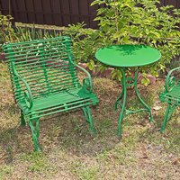 Outdoor Möbel Sitzgruppe antik nostalgisch - Laurent / grün von Gartentraum.de
