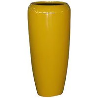 Outdoor Pflanzvase in gelb - hochglänzend - modern - Corinaldo / 75x34cm (HxDm) von Gartentraum.de