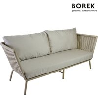 Outdoor Sofa von Borek - beige - modern - Alu & Seil-Geflecht - mit Kissen - Valldemossa Gartensofa von Gartentraum.de