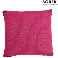 Outdoor Zierkissen von Borek - viele Farben - Ardenza Seil - Crochette Zierkissen / Fuchsia von Gartentraum.de