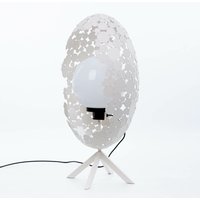 Ovale Lampe aus Metall gefertigt von Künstlerhand - Alvaro / 74x44cm (HxB) / Rot von Gartentraum.de