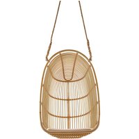 Ovaler Geflecht-Sessel zum Aufhängen in hellbraun mit Seil - Hängesessel Erla / Black Ovaler Geflecht-Sessel zum Aufhängen in hellbraun mit Seil - Hängesessel Erla / Black von Gartentraum.de