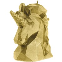 Pferdekopf Figur im modernen Design - Einhorn Kerze vegan - Simera / Gold von Gartentraum.de