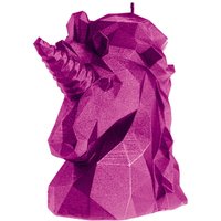 Pferdekopf Figur im modernen Design - Einhorn Kerze vegan - Simera / Pink glänzend von Gartentraum.de