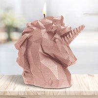 Pferdekopf Figur im modernen Design - Einhorn Kerze vegan - Simera / Rosa Pferdekopf Figur im modernen Design - Einhorn Kerze vegan - Simera / Rosa von Gartentraum.de