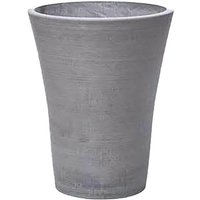 Pflanzvase aus Ecostone Kunststoff - Rund - Grau - Adalie / 42x34cm (HxDm) von Gartentraum.de