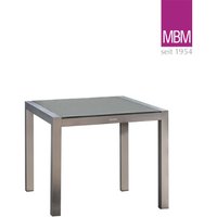 Quadratischer Tisch aus Edelstahl für den Garten von MBM  - Tisch Kennedy von Gartentraum.de