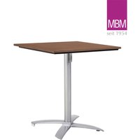 Quadratischer klappbarer Bistrotisch aus Aluminium und Resysta - MBM - Bistro-Tisch Victory / Tischplatte Sumatra von Gartentraum.de