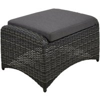 Rattan Gartenhocker mit Sitzkissen - Hocker Refi von Gartentraum.de