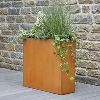 Raumteiler zum bepflanzen - aus Rost Metall - Wailuku / 65x70x25cm von Gartentraum.de