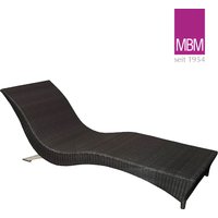 Relax Sonnenliege aus Aluminium & Polyrattan - MBM - dunkelbraun - Liege Wellness von Gartentraum.de