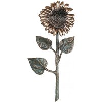 Relief Sonnenblume als Wanddeko aus Bronze - Sonnenblume / Bronze Sonderpatina von Gartentraum.de