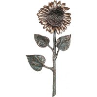 Relief Sonnenblume als Wanddeko aus Bronze - Sonnenblume / Bronze braun von Gartentraum.de