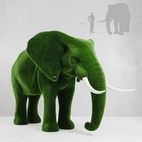 Riesige Elefantenskulptur - Topiary - Kunststoff - grün - Winifred von Gartentraum.de