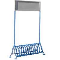 Robuster Bike-Parker aus Metall mit Werbetafel - Gudlaugur / Schwarz von Gartentraum.de