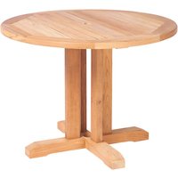 Robuster Garten Holztisch - rund - Teakholz - Ava Gartentisch / 130cm von Gartentraum.de