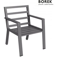 Robuster Gartenstuhl aus Aluminium in grau - Viking Stuhl / Grau / ohne Auflagen von Gartentraum.de
