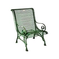 Robuster Stuhl für den Garten aus Gusseisen - Basile / grau von Gartentraum.de