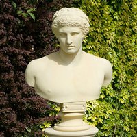 Römische Stein Büste antik - Antinous / Sand von Gartentraum.de