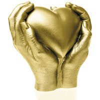 Romantische Kerze - Herz in den Händen haltend - vegan - Hearth in Hands / Gold Romantische Kerze - Herz in den Händen haltend - vegan - Hearth in Hands / Gold von Gartentraum.de