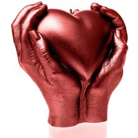 Romantische Kerze - Herz in den Händen haltend - vegan - Hearth in Hands / Rot glänzend Romantische Kerze - Herz in den Händen haltend - vegan - Hearth in Hands / Rot glänzend von Gartentraum.de
