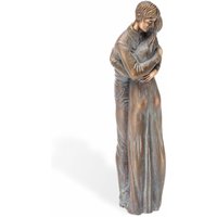 Romantische Metall Gartenfigur - Junge und Mädchen in Umarmung - Amplexia / Bronze Wachsgusspatina / 12x3,5x3,5cm (HxBxT) von Gartentraum.de